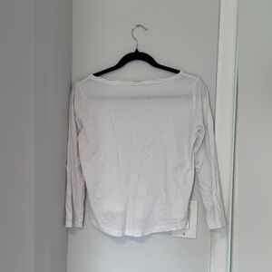 Mango cotton boatneck top